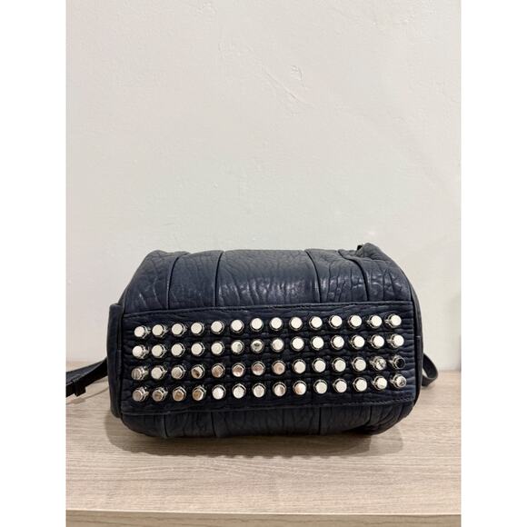 Alexander Wang Black Pebbled Leather Studded Rockie Crossbody - Picture 7 of 12